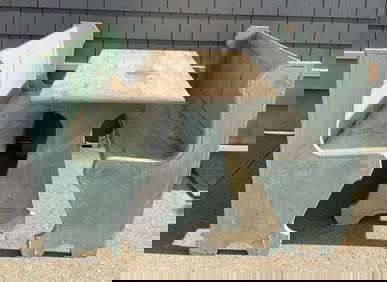 3 Pc Painted Country Store Booth