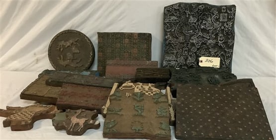 Large Lot of Carved Blocks/Molds