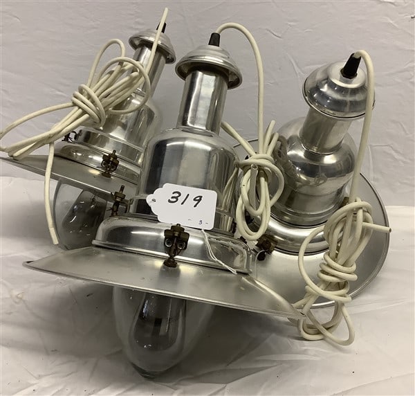 3 Contemporary Chrome Fixtures 12" x 12" - 8 lbs: 3 Contemporary Chrome Fixtures 12" x 12" - 8 lbs