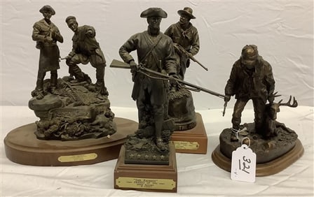 4 Patriotic and Hunting Figures 10" and 12"