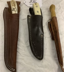 3 Knives - Silver Stag, Schrade, Finland