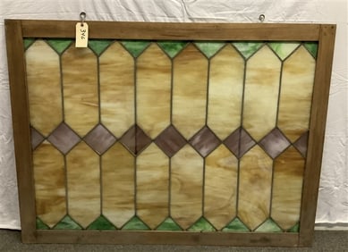 Framed Stained Glass Panel - 39" x 52" - 35 lbs