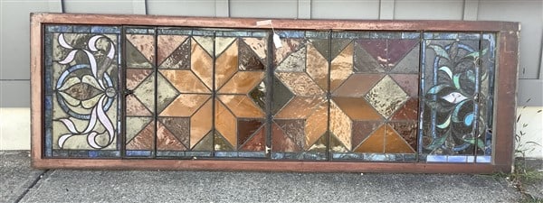 Large Stained Glass Panel - 30" x 93" 100 lbs