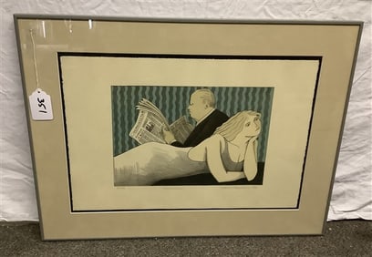 Framed, Numbered, and Signed 1980 Lithograph 22" x 29"