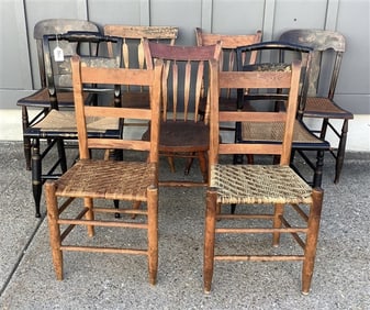 9 Good early Country Chairs