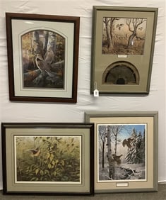 4 Framed Wildlife Prints