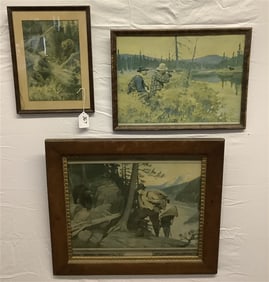 3 Hunting/fishing Prints - Phillip Goodwin
