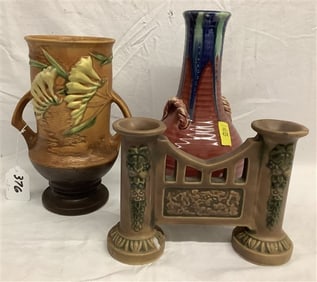 4 Pcs of Art Pottery Tall Vase - 11" - 4 lbs