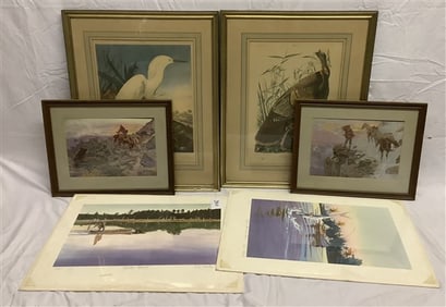 6 Wildlife/Hunting prints - 22" x 27"