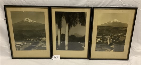 3 Framed black and White Photos huge Brehmer - 13" x 18"