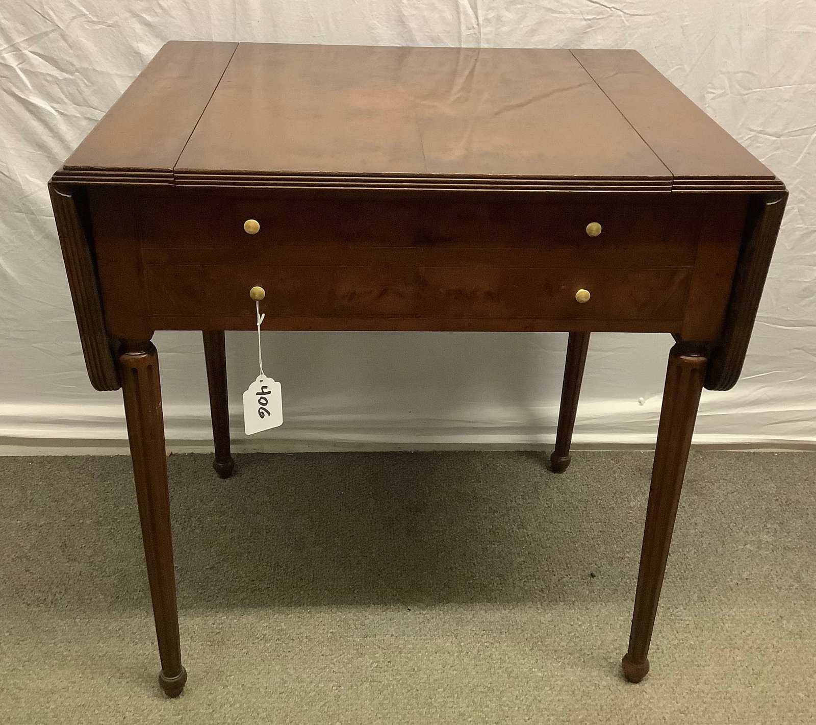 English Ewewood Game Table closed - 23" x 28" x 30"h - leaves 10" each,31"h: English Ewewood Game Table closed - 23" x 28" x 30"h - leaves 10" each,31"h