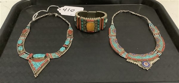 3 Exceptional Pcs of Sterling and Turquoise S.W. Jewelry