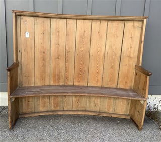 66" 19th cent. Pine Settle Bench
