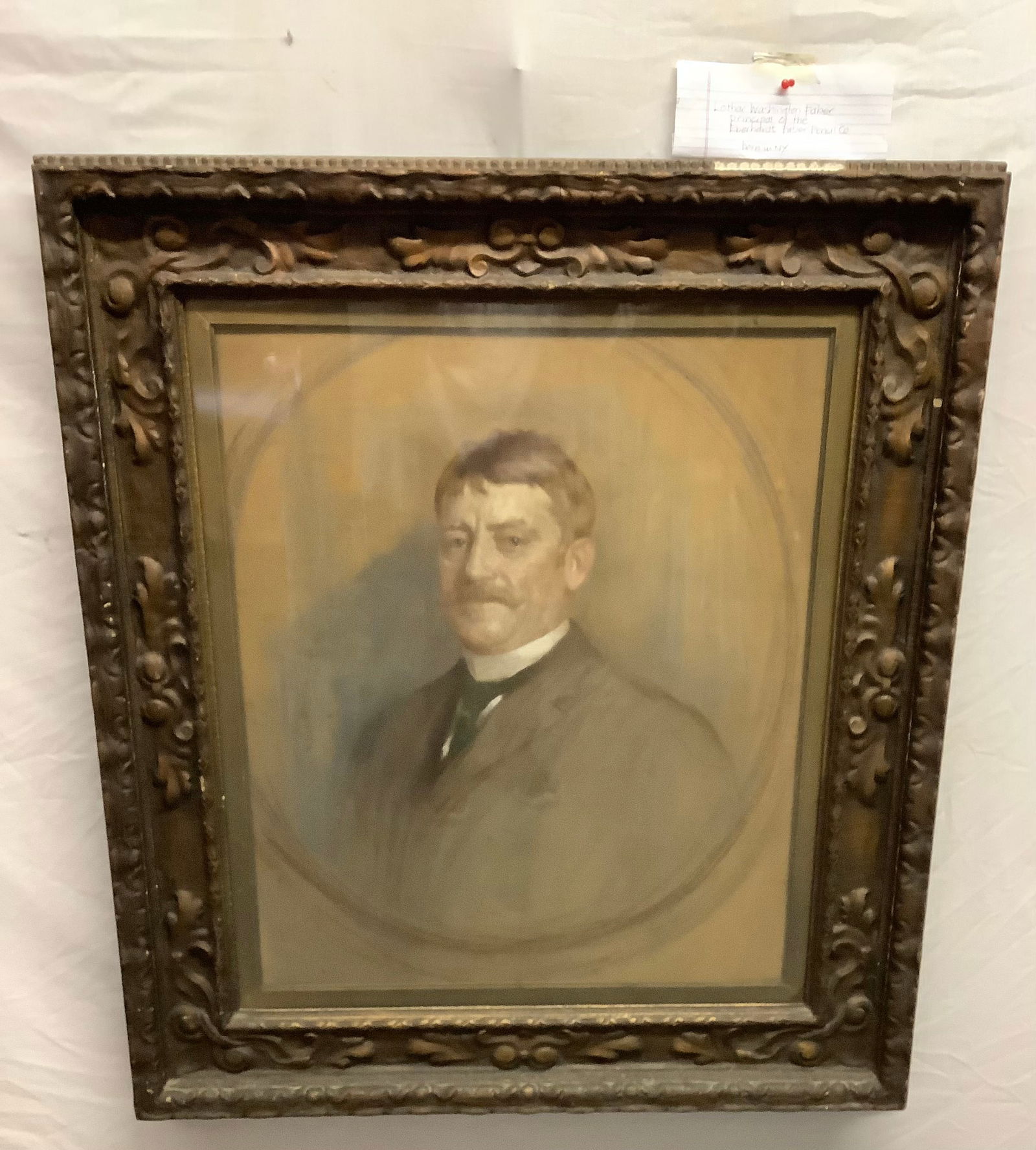 Pastel Portrait Lothar Washington Fabel, NY 36" X 41": Pastel Portrait Lothar Washington Fabel, NY 36" X 41"