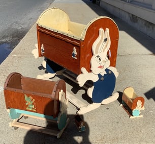 Whimsical Folk Art 4 Pc lot Signed J. Perse, Torrington 1985