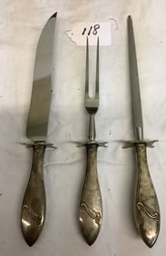 3 sterling handled cutlery set
