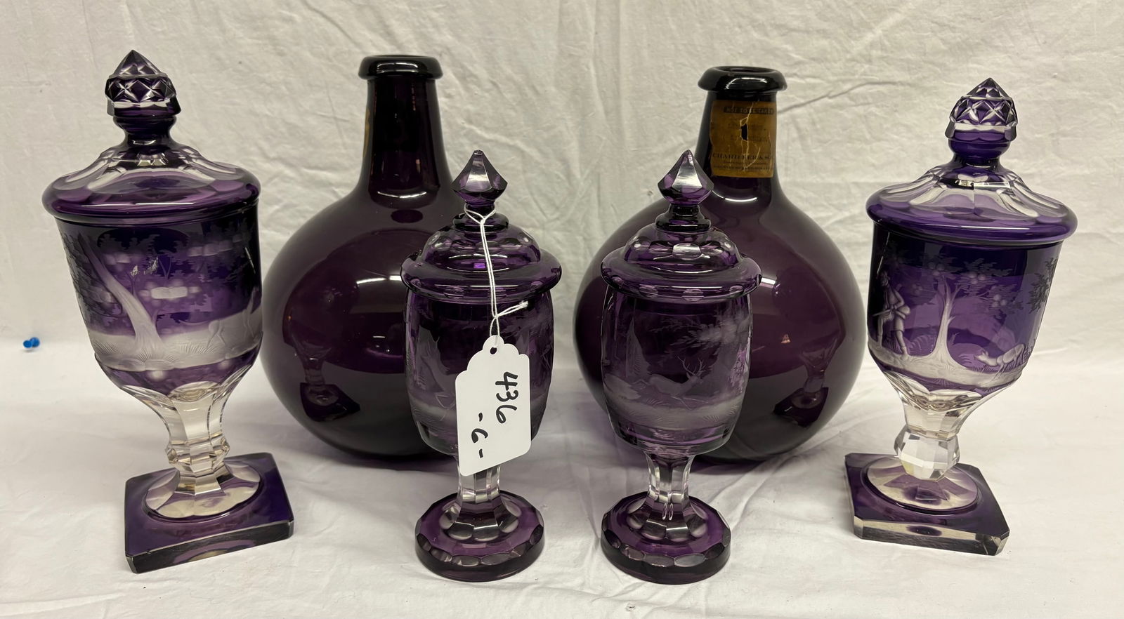 6 Pc Amethyst Glass: 6 Pc Amethyst Glass