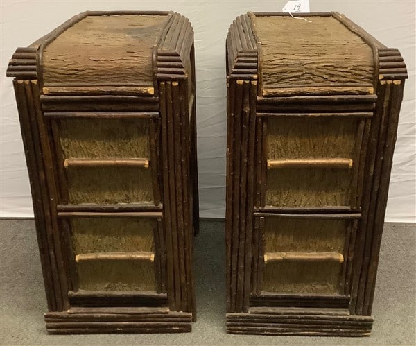 Pr Vintage Adirondack Stands 29h x 14w x 18dp (1 of 3)