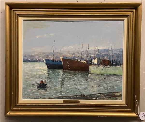 Framed Oil on Artist Board Pedro Olavo ( Filho ): Framed Oil on Artist Board Pedro Olavo ( Filho ), 21 x 25