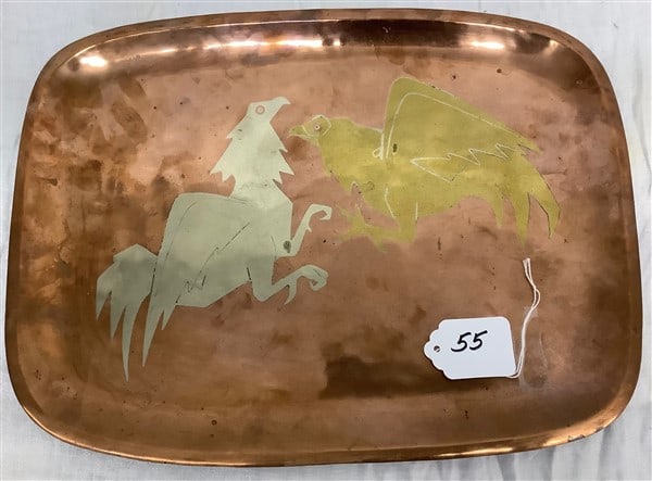 Copper , Brass and Silver Tray Metales Castillo, 11 x 16: Copper , Brass and Silver Tray Metales Castillo, 11 x 16