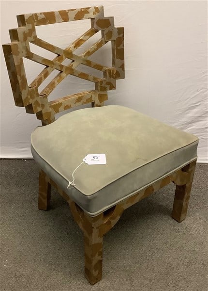 James Mont Chair: James Mont Chair. 31" high, 20" wide, 21" deep