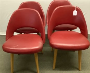 4 Mid-Cent Vinyl Chairs