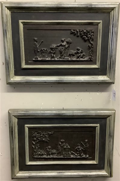 2 Beautifully Carved Wooden Plaques 12 x 18: 2 Beautifully Carved Wooden Plaques 12 x 18