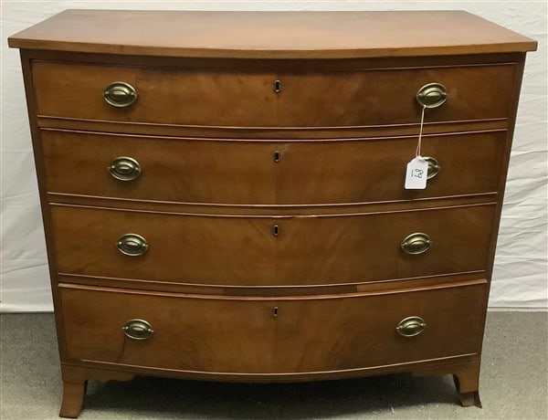 19th Cent Hepplewhite 4 Drawer Chest (1 of 3)