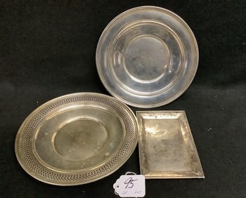 3 Sterling Trays approx. 19 troy