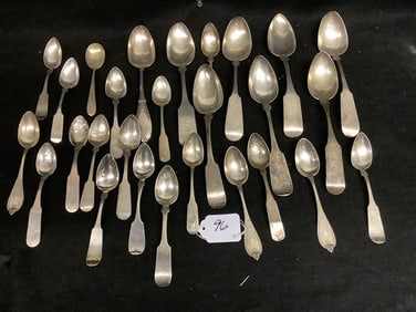 50Lot of Coin Silver Spoons approx. 20 troy