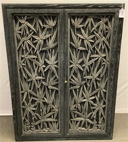 2 Door James Mont Hanging Wall Cabinet 39w 50h and 14 dp