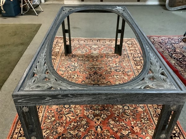 James Mont Glass Top Dining Table: James Mont Glass Top Dining Table