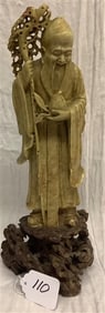 14" Antique Carved Stone Figure