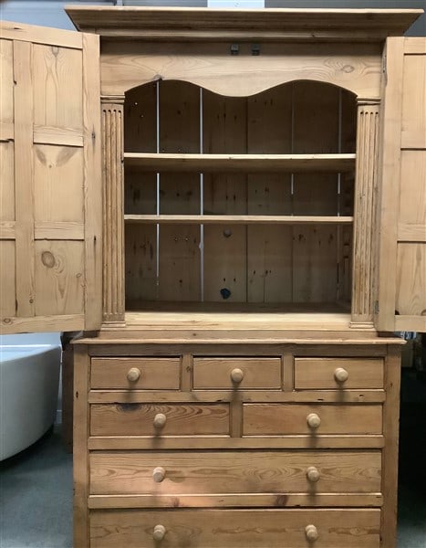 2 Part Washed Pine Cupboard - 3