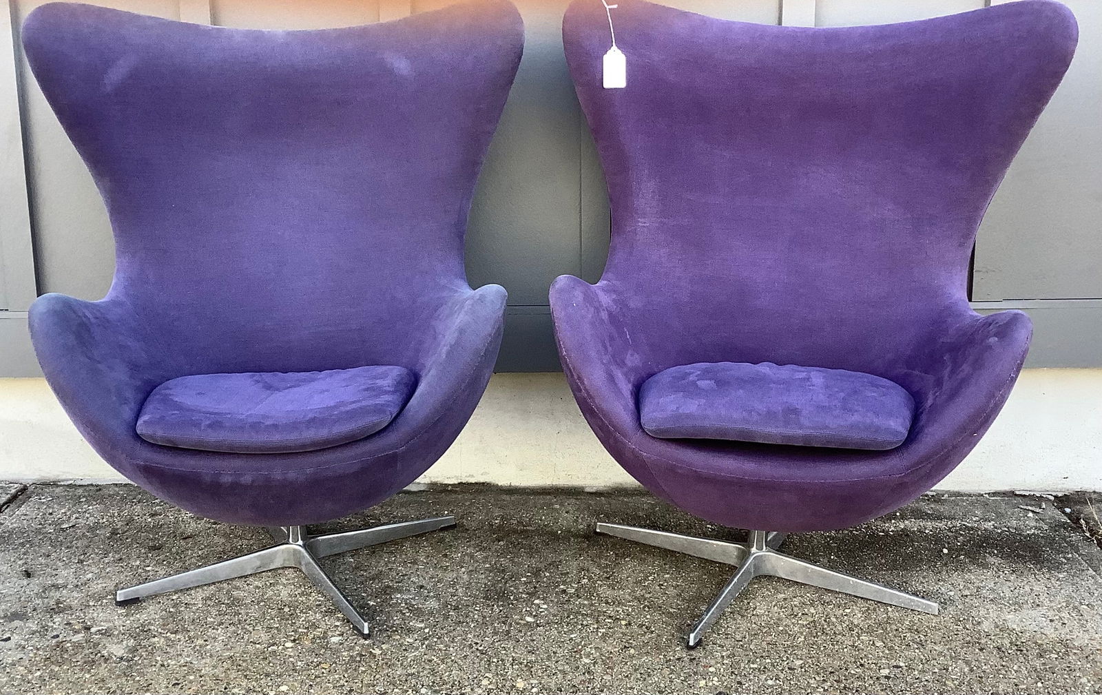 Pr Arne Jacobsen Style Egg Chairs ca 1980s (1 of 3)
