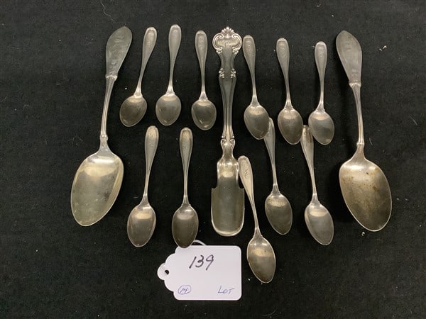 14 Sterling Spoons approx. 9 troy: 14 Sterling Spoons approx. 9 troy