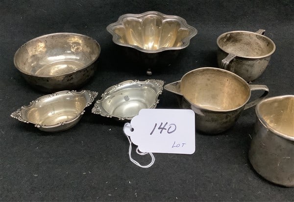 Sterling Cups and Bowls aprox13 troy - 2