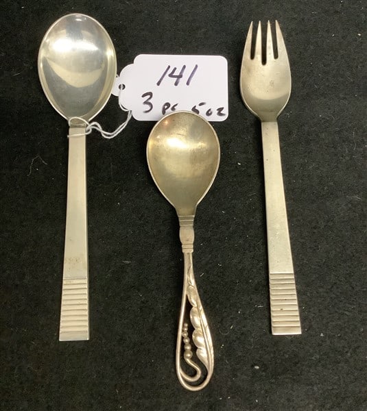 3 Georg Jensen Spoons approx. 5 troy: 3 Georg Jensen Spoons approx. 5 troy