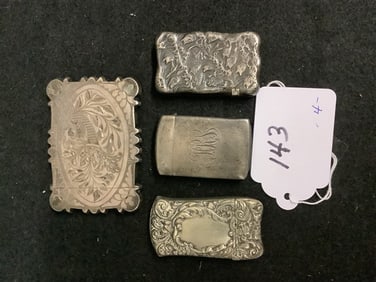 4 Sterling Match Safes approx. 5 troy