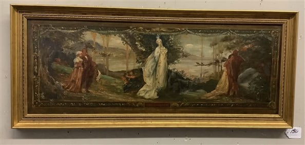 Framed Oil on Artist Board 15 x 35