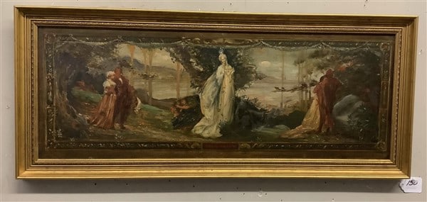 Framed Oil on Artist Board 15 x 35: Framed Oil on Artist Board 15 x 35