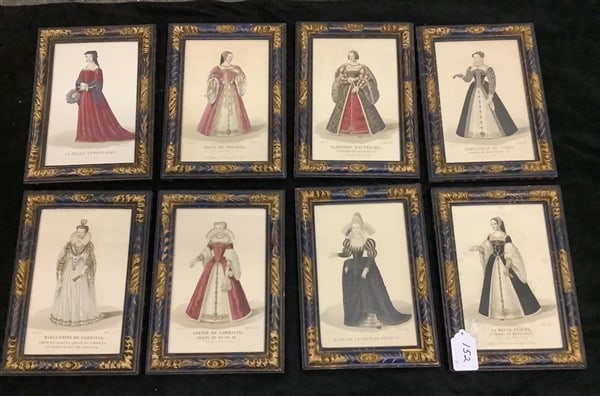 8 Framed French Vintage Prints 10 x 14: 8 Framed French Vintage Prints 10 x 14