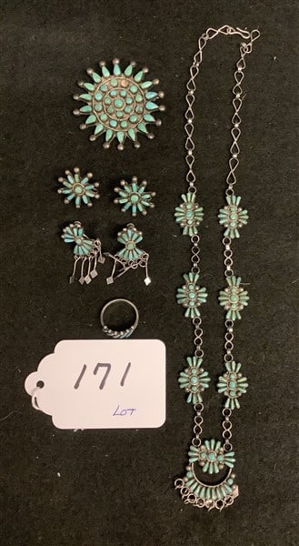 Necklaces, Pin, Ring , 2 Pr Earrings: Necklaces, Pin, Ring , 2 Pr Earrings