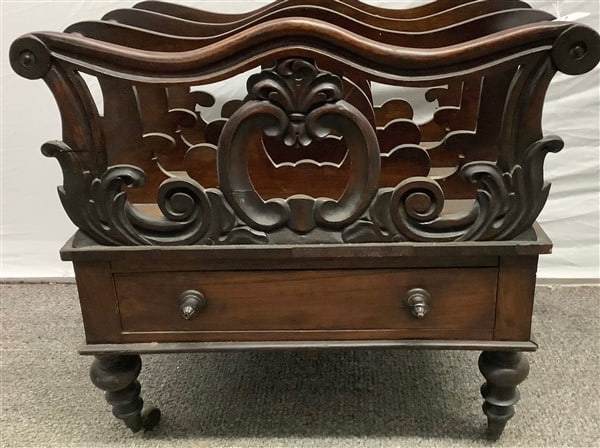 19th Cent Rosewood Canterbury: 19th Cent Rosewood Canterbury....19" high, 20" wide and 14" deep