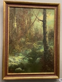 Framed O/C Forest Scene 24 x 32
