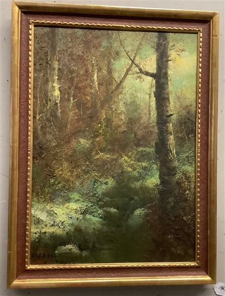 Framed O/C Forest Scene 24 x 32 (1 of 3)