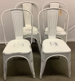 4 Contemporary Metal Cafe Chairs