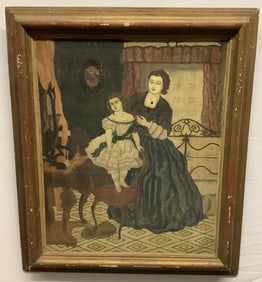 Framed Naive Oil on Canvas