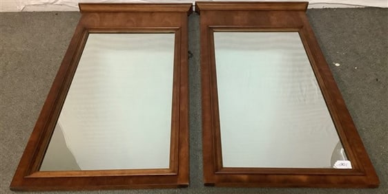 Pr of Fruitwood Mirrors 22 x 45
