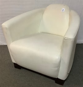 Contemporary " Leathered " Club Chair
